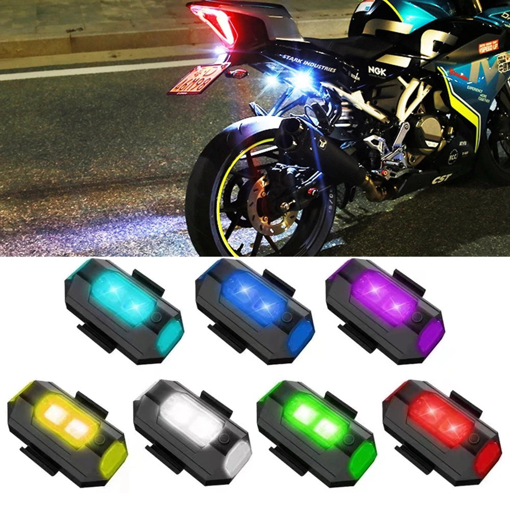 7 Colors LED Strobe Lights & USB Charging