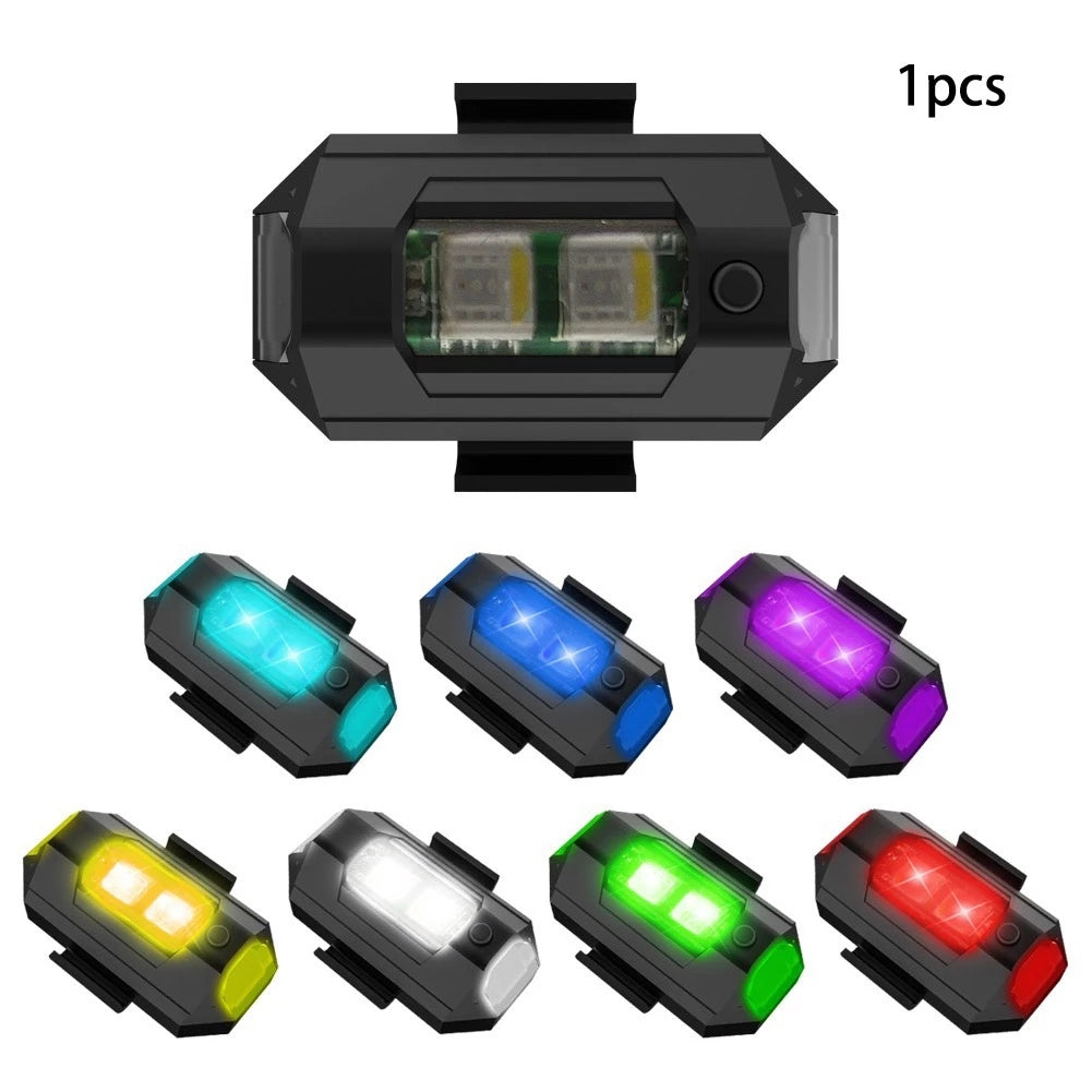 7 Colors LED Strobe Lights & USB Charging