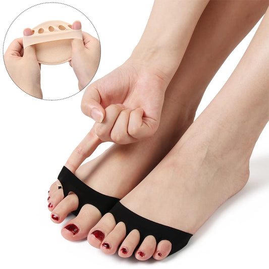 Forefoot Pads for Women High Heels 【2 Pairs Beige + 2 Pairs Black】