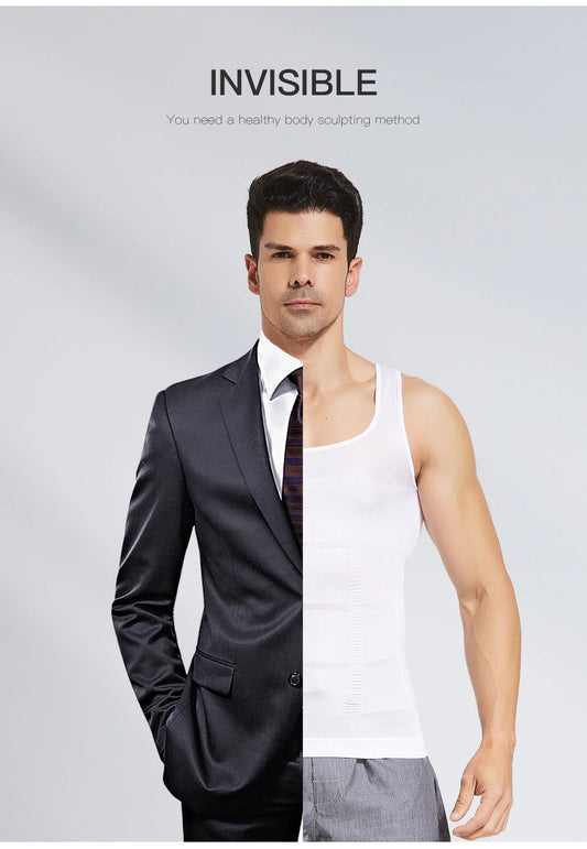 Men's Slimming Body Shaper Vest【White Color】