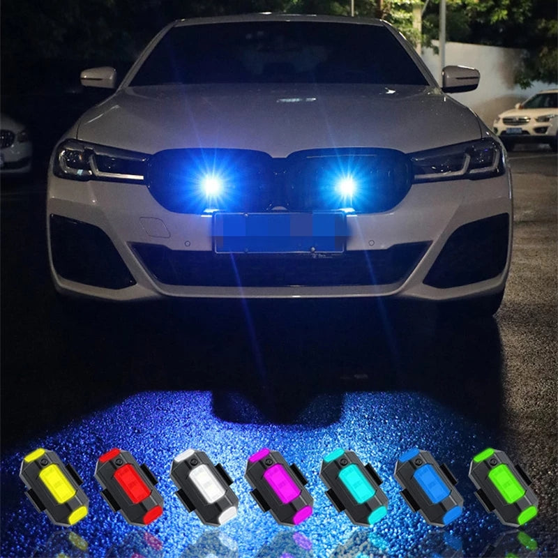 7 Colors LED Strobe Lights & USB Charging