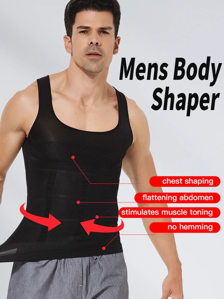 Men's Slimming Body Shaper Vest【White Color】