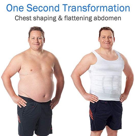 Men's Slimming Body Shaper Vest【White Color】