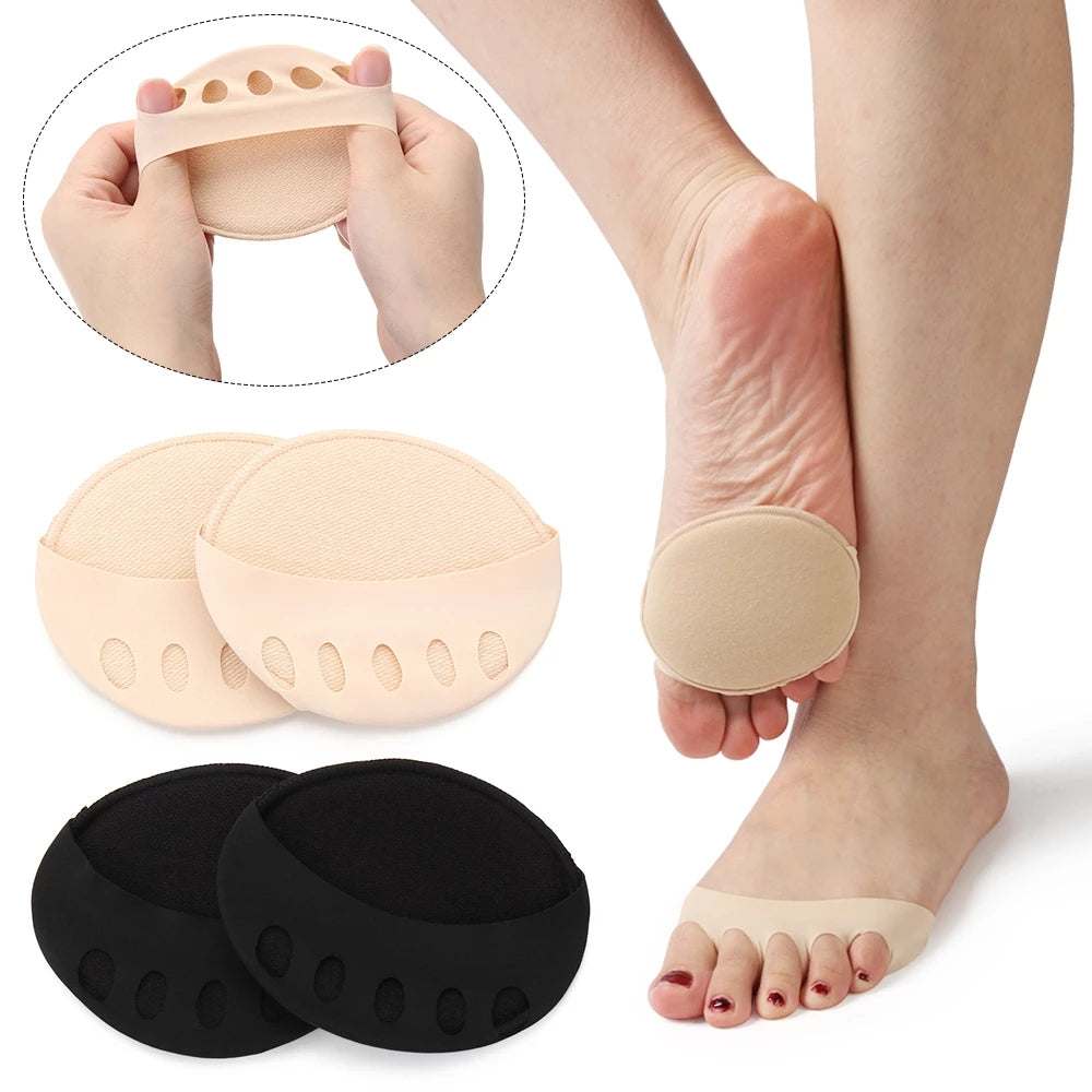 Forefoot Pads for Women High Heels 【2 Pairs Beige + 2 Pairs Black】
