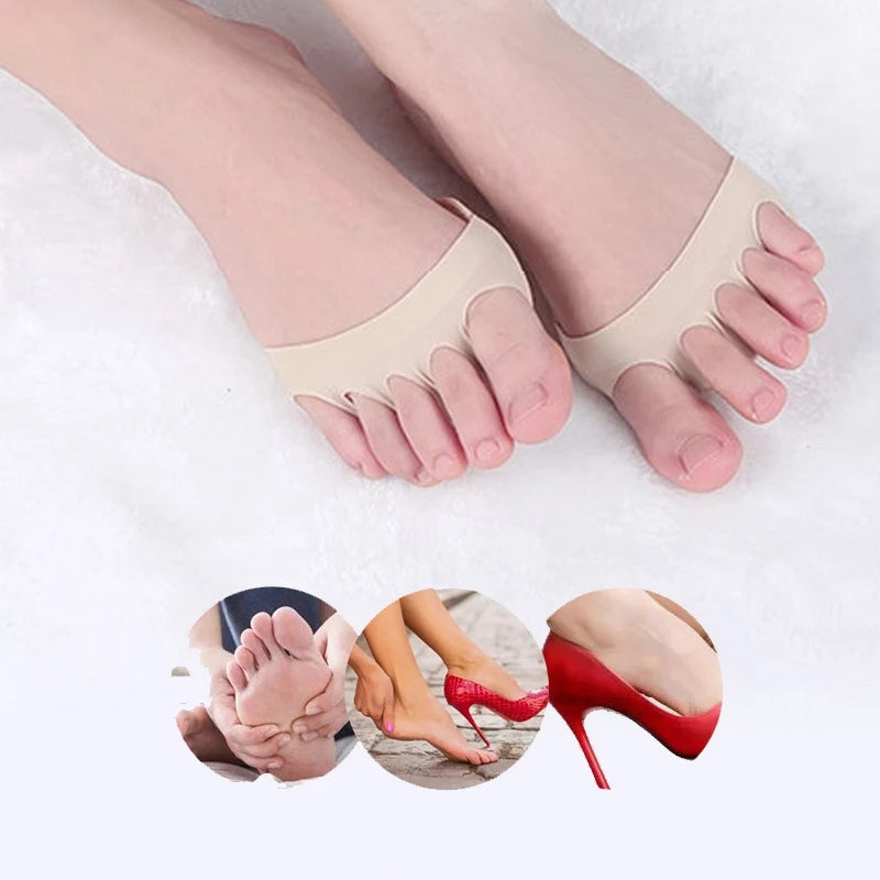 Forefoot Pads for Women High Heels 【2 Pairs Beige + 2 Pairs Black】