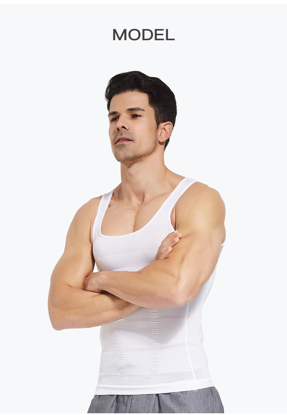 Men's Slimming Body Shaper Vest【White Color】