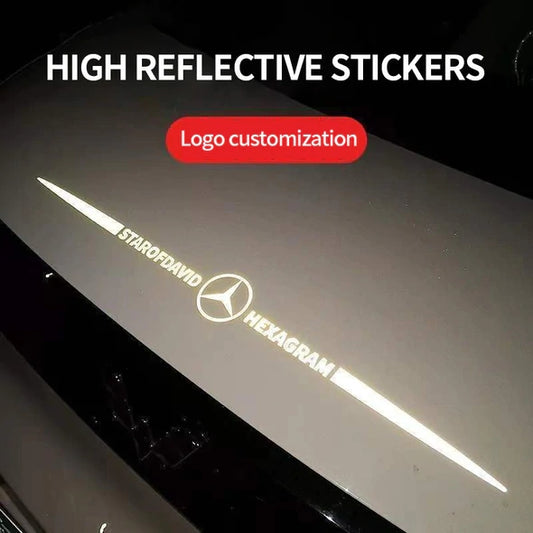 Car Hood Highly Reflective Car Sticker ( 2 Sets )