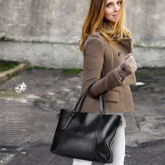 Large Capacity Leather Handbag